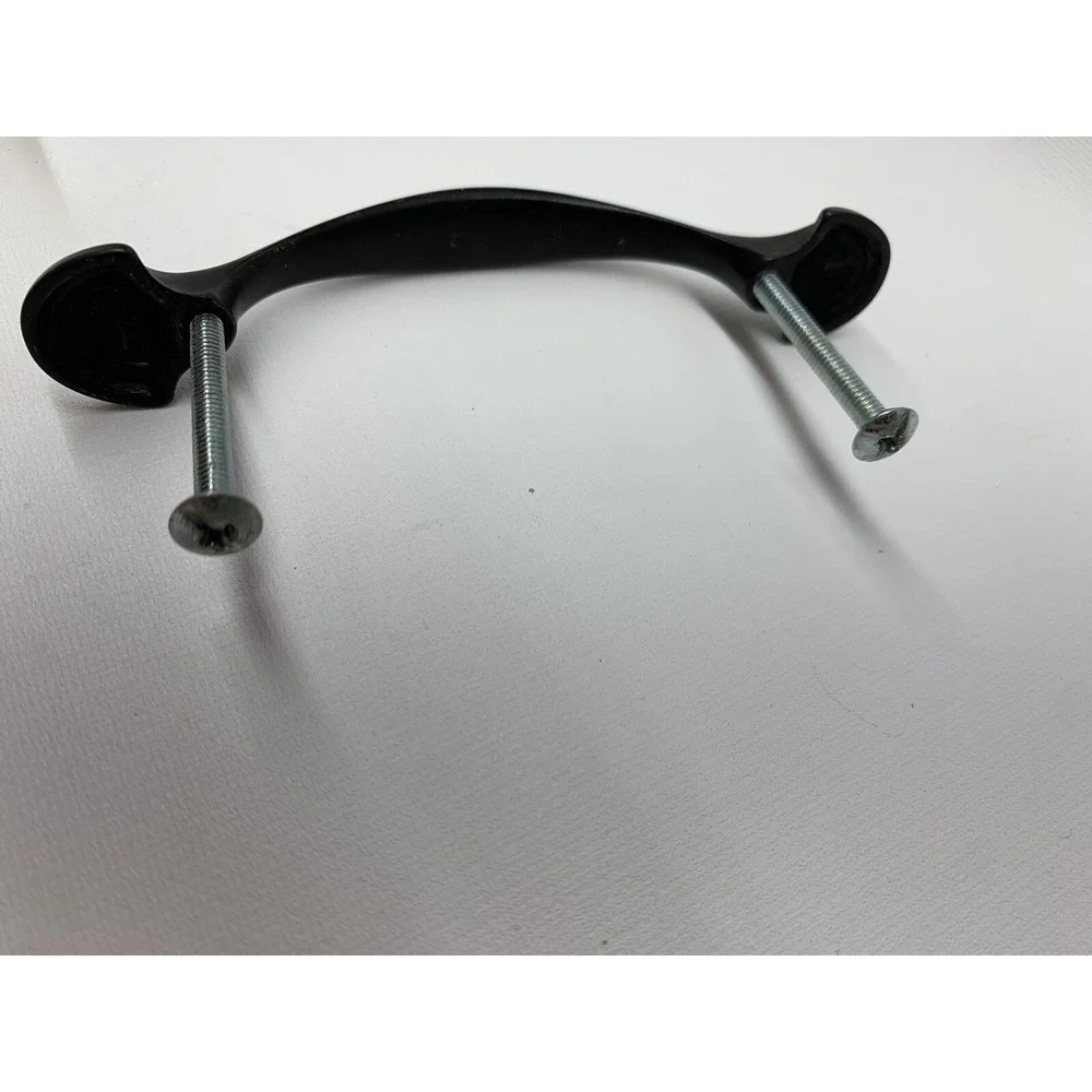 [4x] Bronze Half Round Foot Cabinet Pulls 3-In. With Screws‎